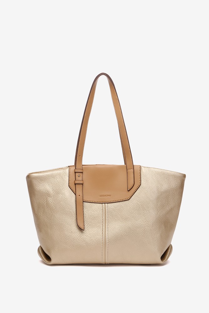 Abbacino Bolso shopper en materiales reciclados dorado Outlet online