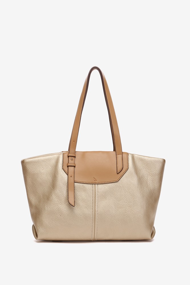 Abbacino Bolso shopper en materiales reciclados dorado Outlet online