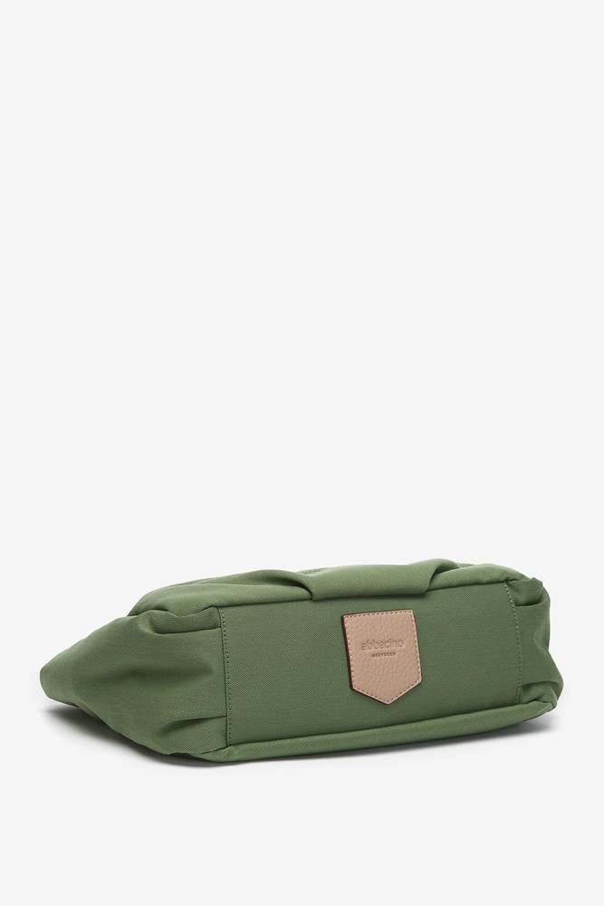 Abbacino Bolso shopper en materiales reciclados y acolchados verde Venta caliente