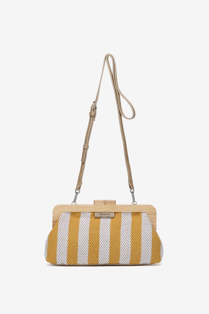 Abbacino Clutch de fiesta a rayas en amarillo Oferta especial