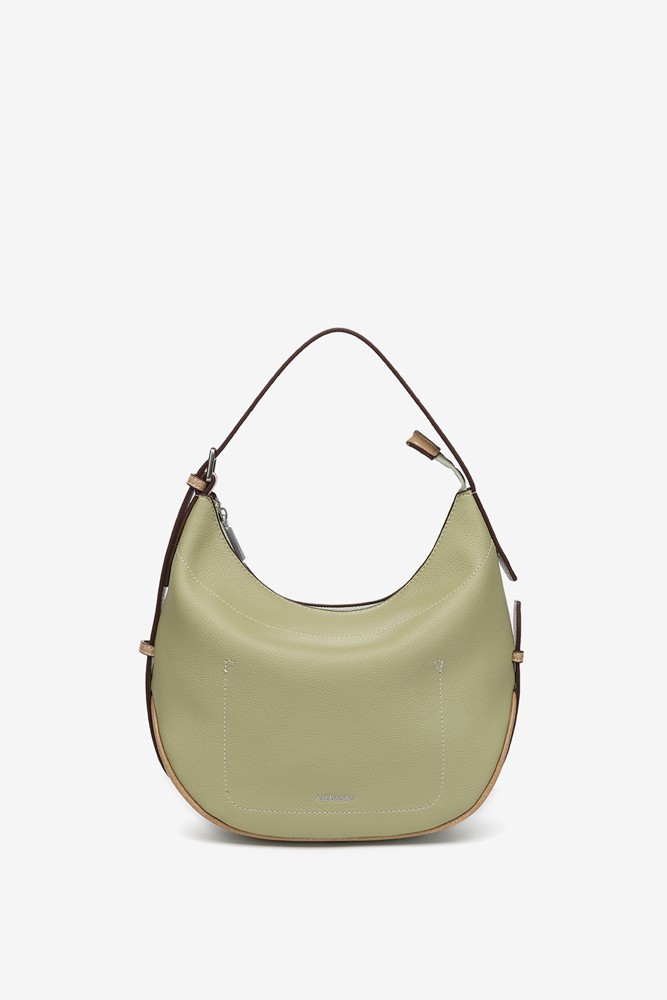 Abbacino Bolso de hombro en materiales reciclados verde Tienda de fábrica