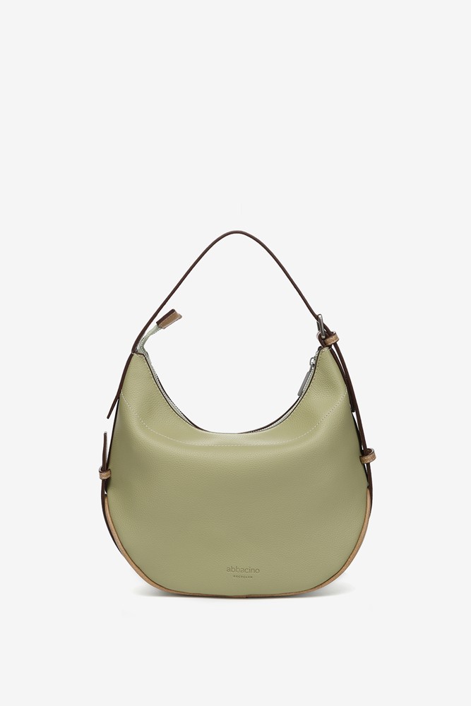 Abbacino Bolso de hombro en materiales reciclados verde Tienda de fábrica