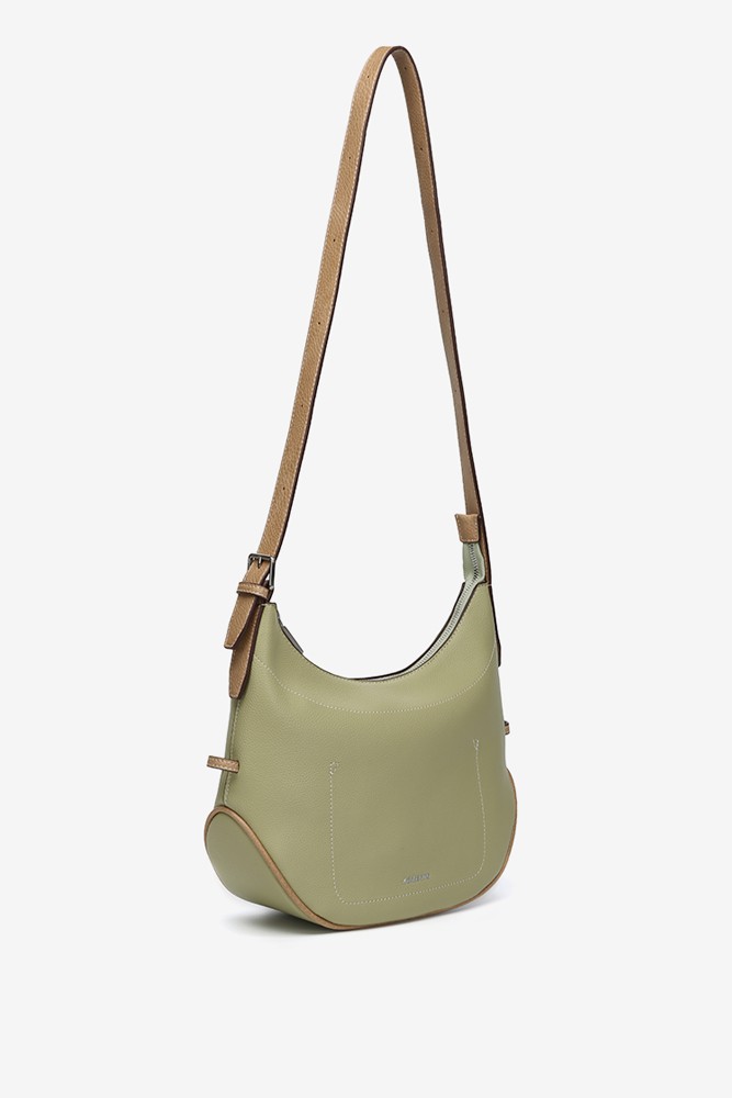 Abbacino Bolso de hombro en materiales reciclados verde Tienda de fábrica