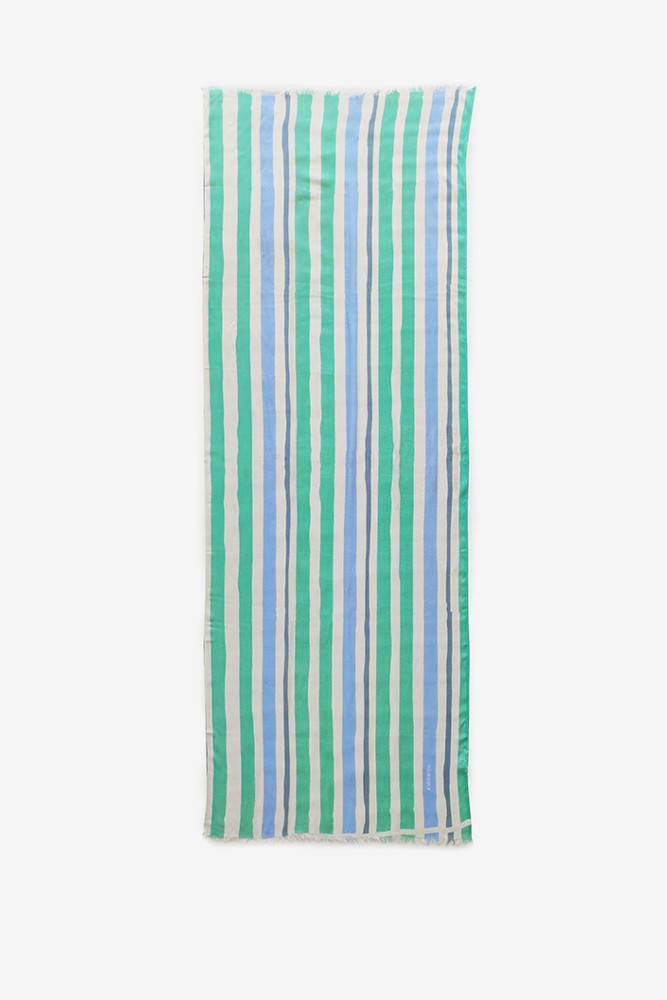 Abbacino Pañuelo de mujer de viscosa con print a rayas turquesa En oferta