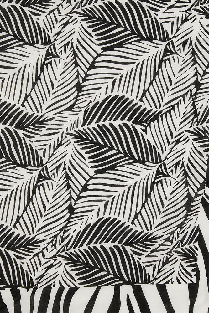 Abbacino Toalla de playa con estampado tropical en blanco y negro Devoluciones gratuitas