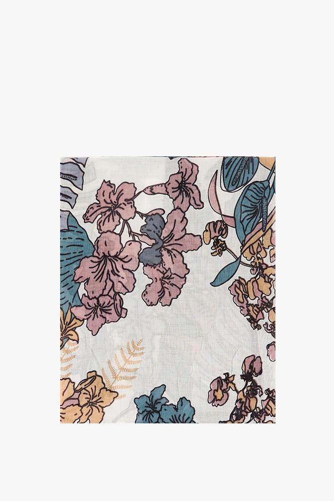 Abbacino Pañuelo de viscosa con estampado floral en tonos grises Ofertas