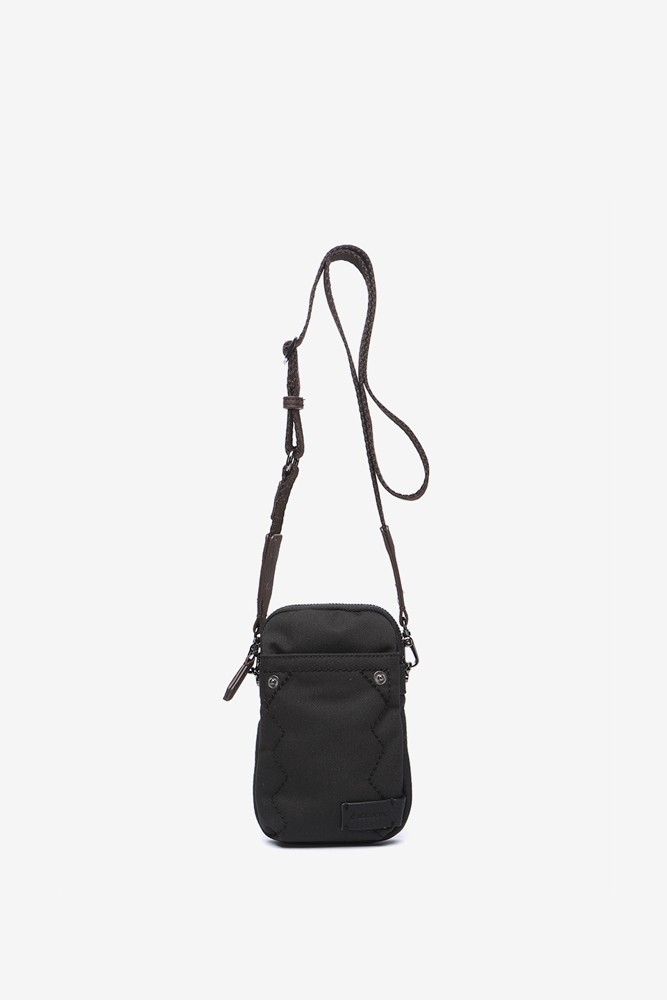 Abbacino Bolso para el móvil en materiales reciclados negro