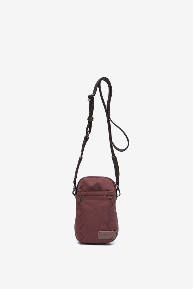 Abbacino Bolso para el móvil en materiales reciclados burdeos