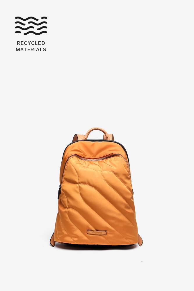 Abbacino Mochila en materiales reciclados y acolchados ámbar Último día