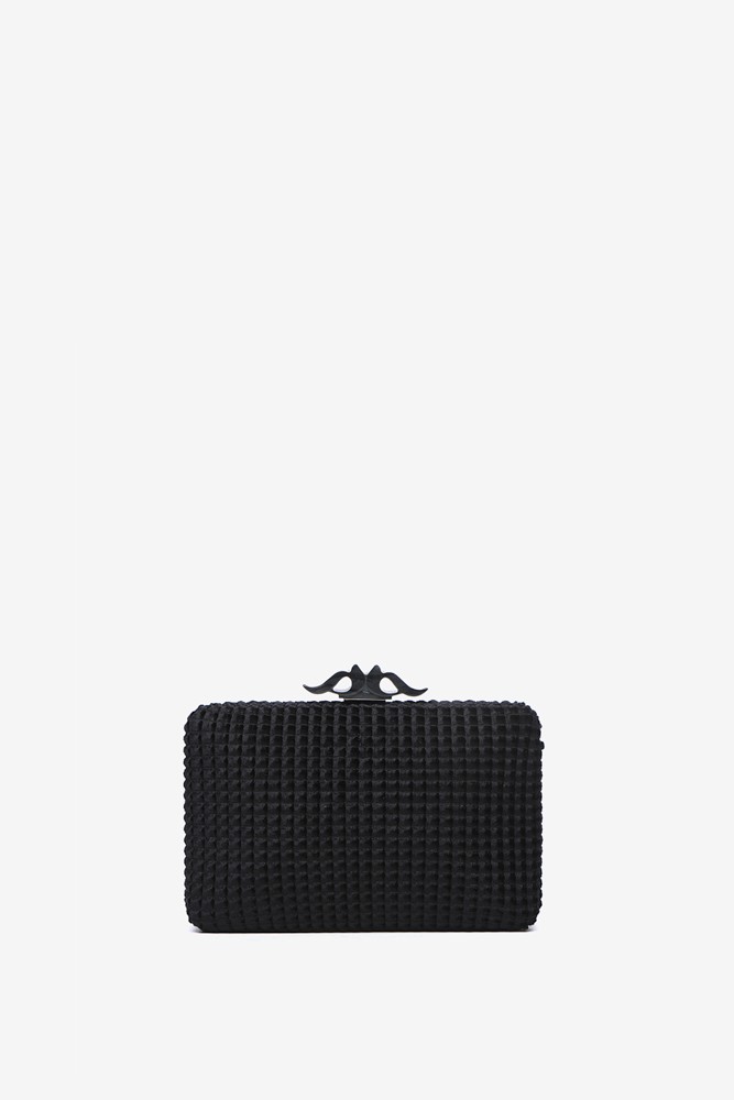 Abbacino Clutch de fiesta en terciopelo negro Solo hoy