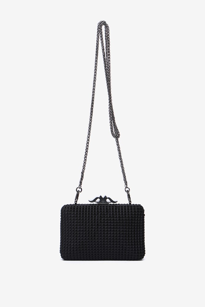 Abbacino Clutch de fiesta en terciopelo negro Solo hoy