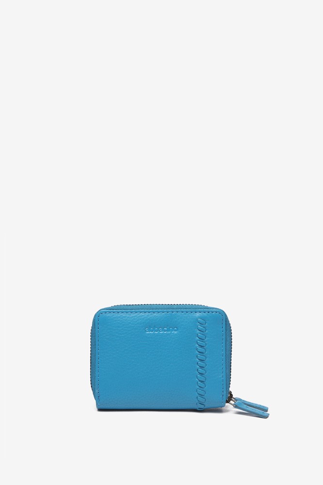 Abbacino Cartera pequeña de piel en azul Liquidación