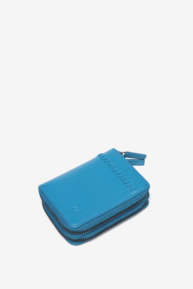 Abbacino Cartera pequeña de piel en azul Liquidación