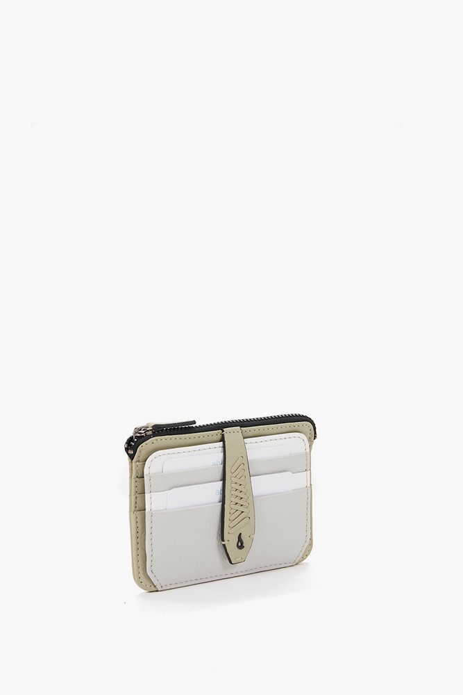 Abbacino Tarjetero-monedero de mujer de piel en verde Oferta exclusiva