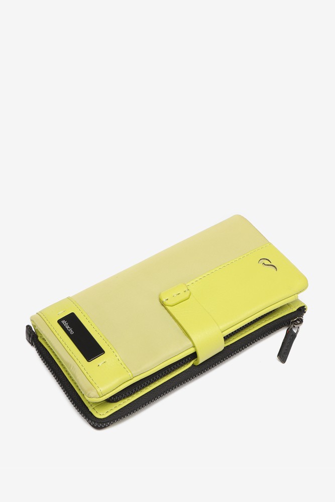 Abbacino Cartera grande de nylon y piel en verde Descuento por venta flash