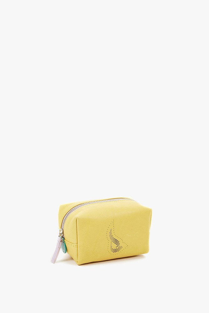 Abbacino Neceser mediano de piel en amarillo
