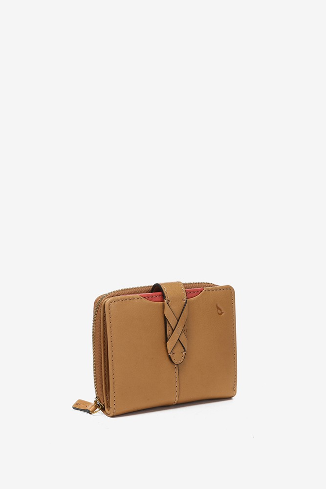 Abbacino Cartera pequeña en piel cognac
