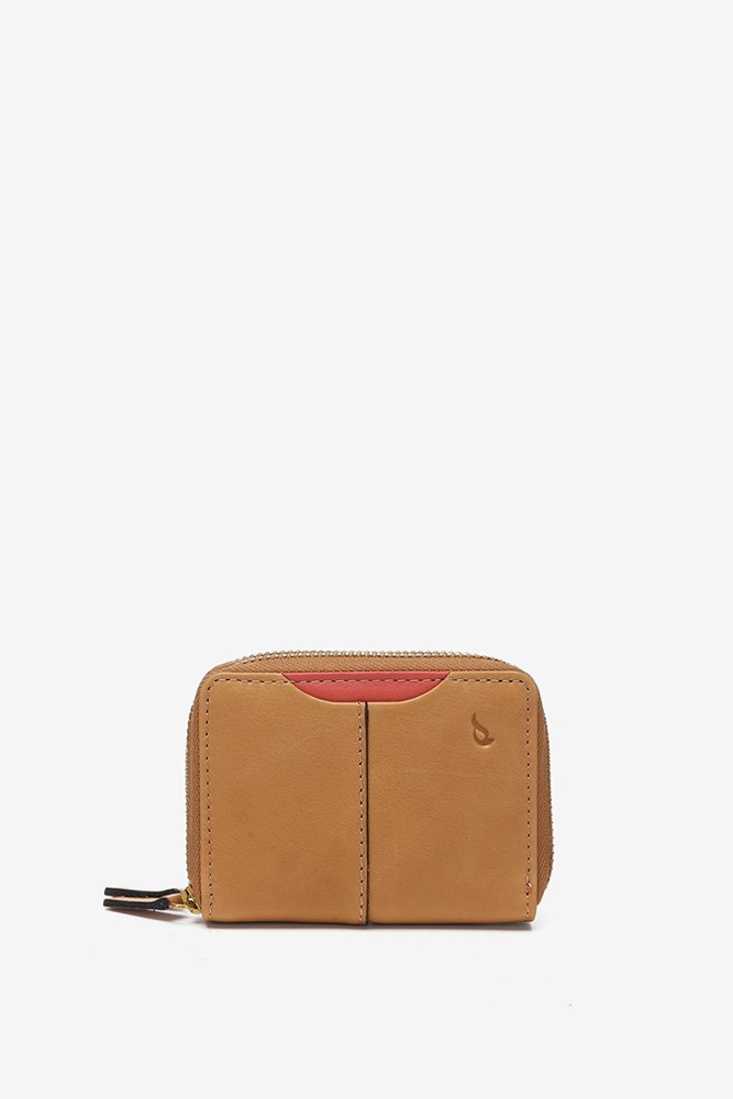 Abbacino Cartera pequeña en piel cognac Venta caliente