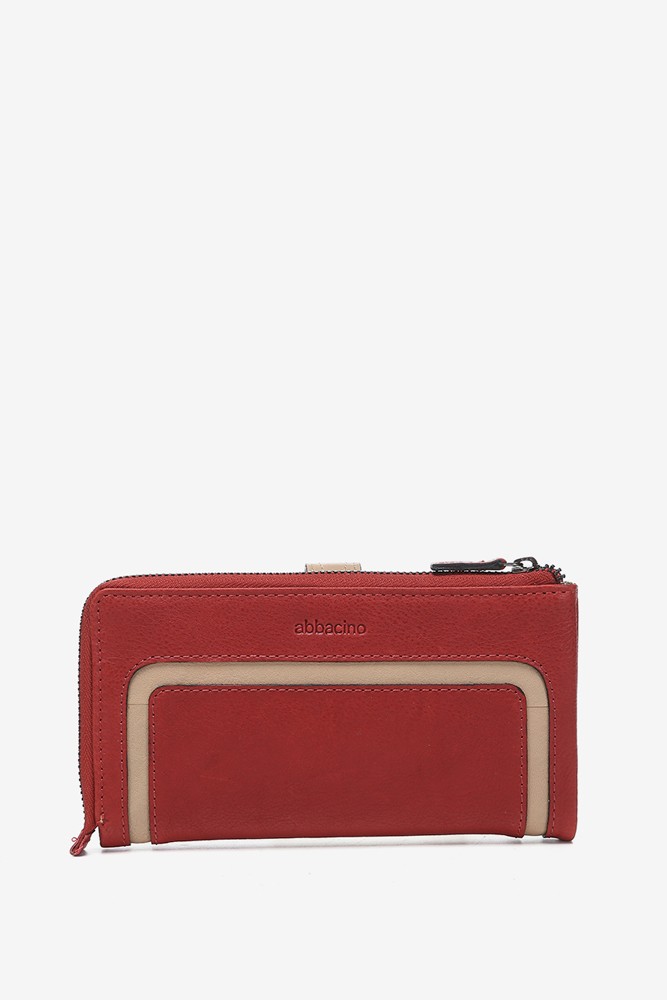 Abbacino Cartera grande en piel roja Rebajas de fábrica