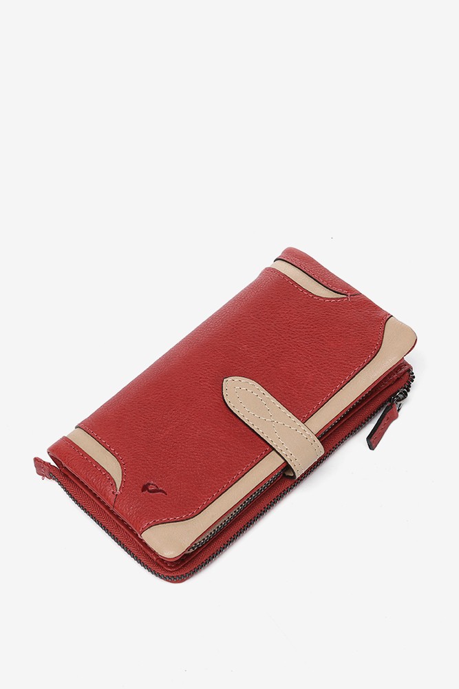 Abbacino Cartera grande en piel roja Rebajas de fábrica