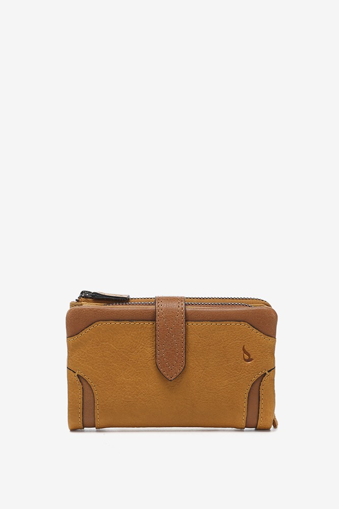 Abbacino Cartera mediana en piel ámbar Ventas relámpago