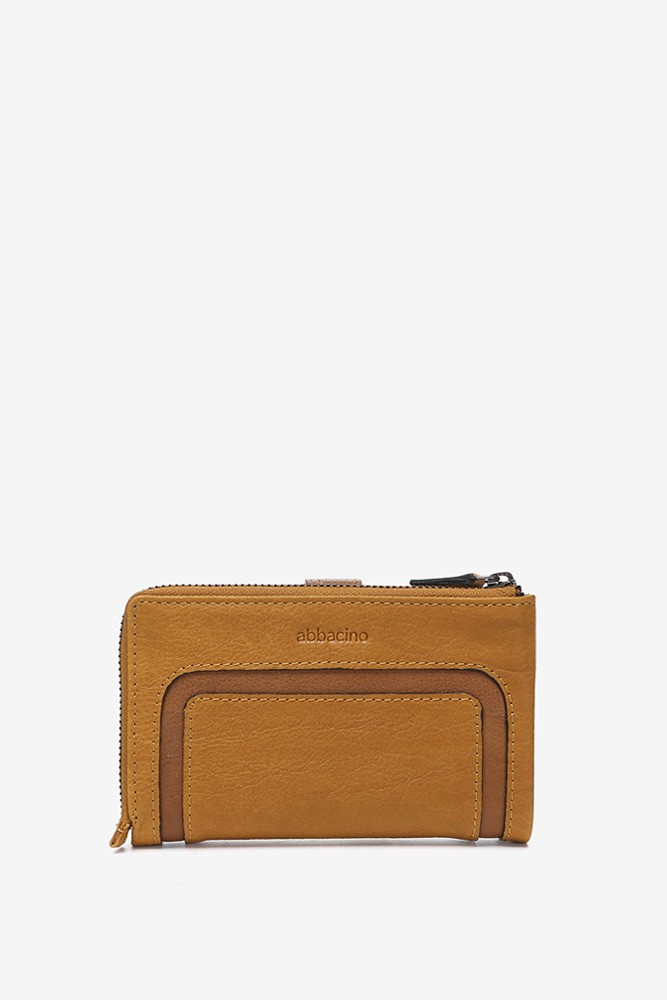 Abbacino Cartera mediana en piel ámbar Ventas relámpago