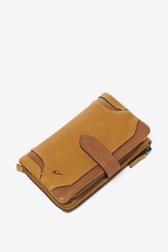 Abbacino Cartera mediana en piel ámbar Ventas relámpago