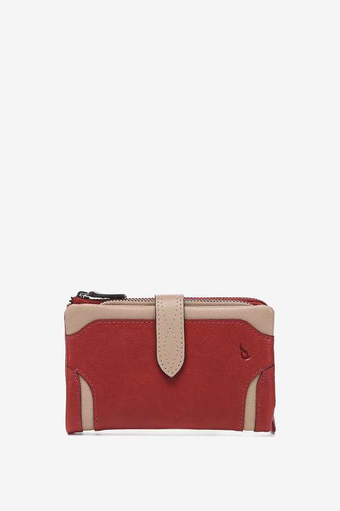 Abbacino Cartera mediana en piel roja Descuento