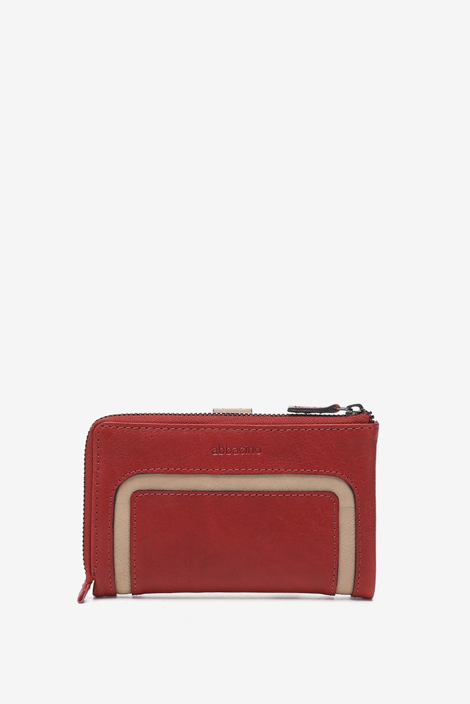 Abbacino Cartera mediana en piel roja Descuento