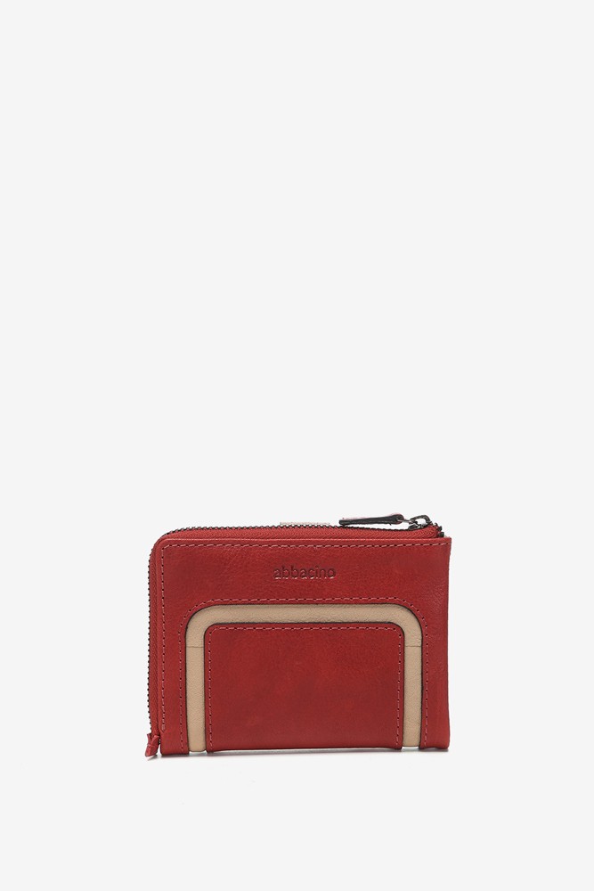 Abbacino Cartera pequeña en piel roja Liquidación