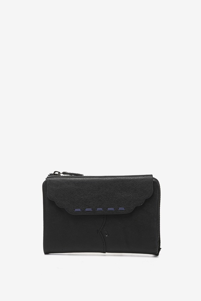 Abbacino Cartera mediana con solapa en piel negra Envío gratis