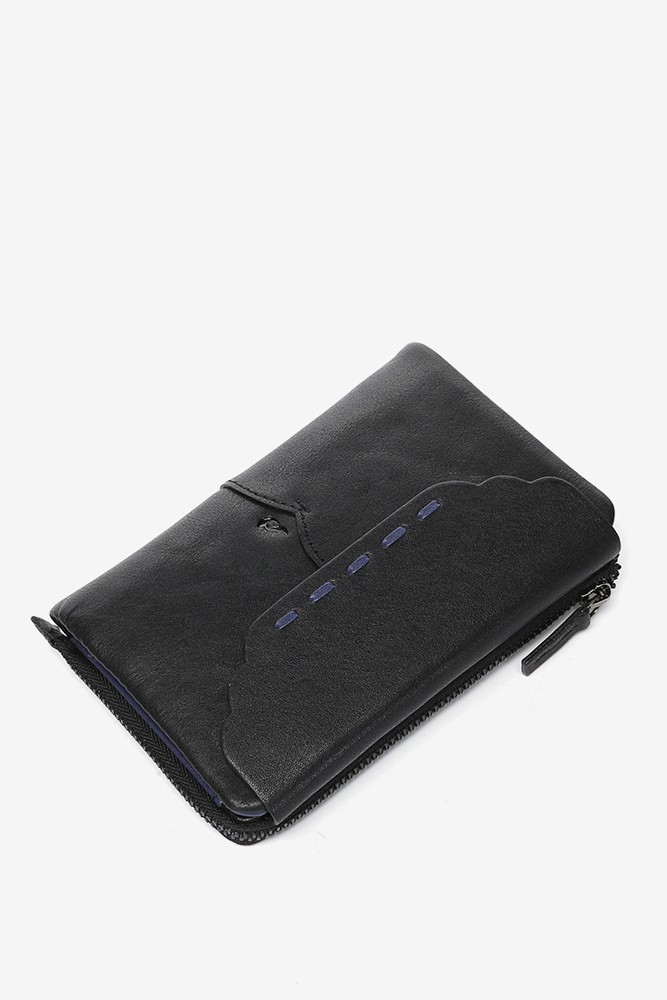 Abbacino Cartera mediana con solapa en piel negra Envío gratis