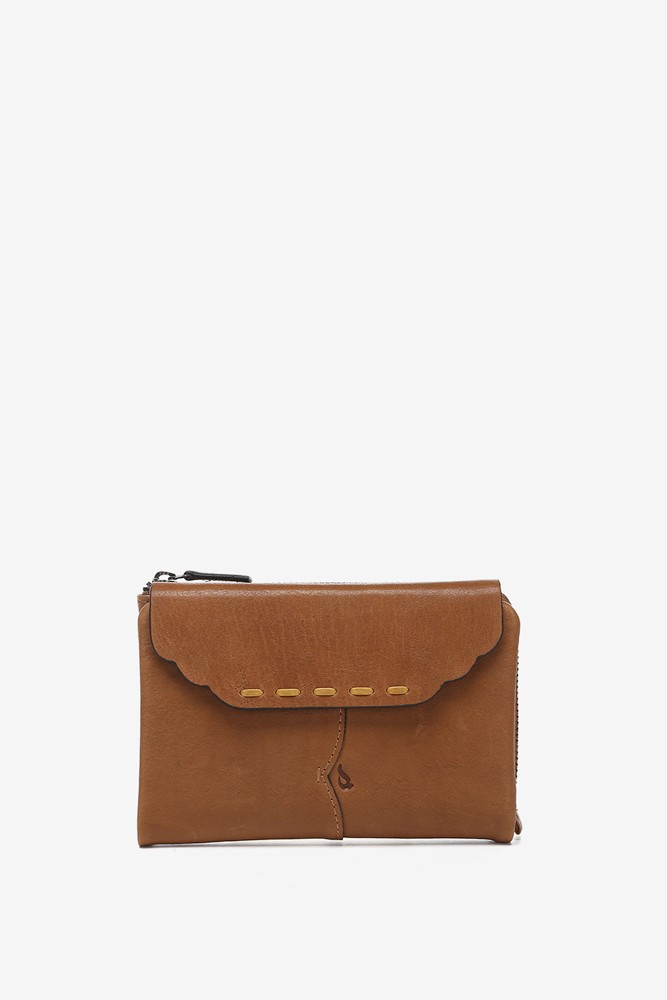 Abbacino Cartera mediana con solapa en piel cognac Envío gratis