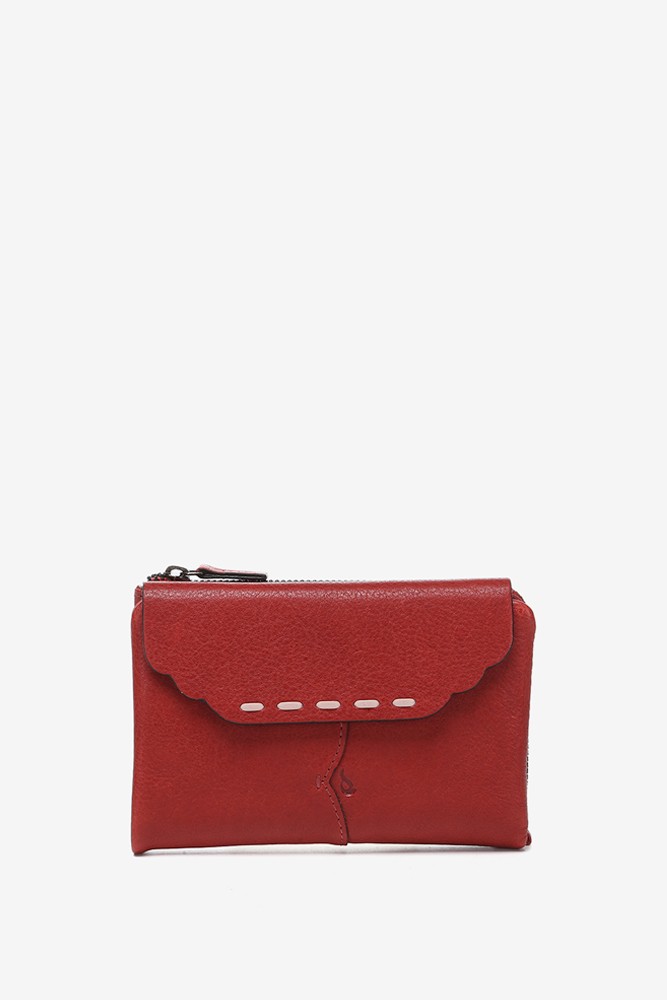 Abbacino Cartera mediana con solapa en piel roja Últimos 3 días