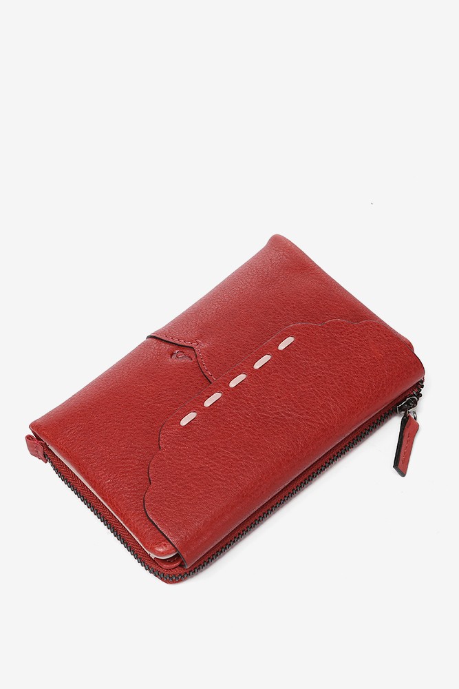 Abbacino Cartera mediana con solapa en piel roja Últimos 3 días