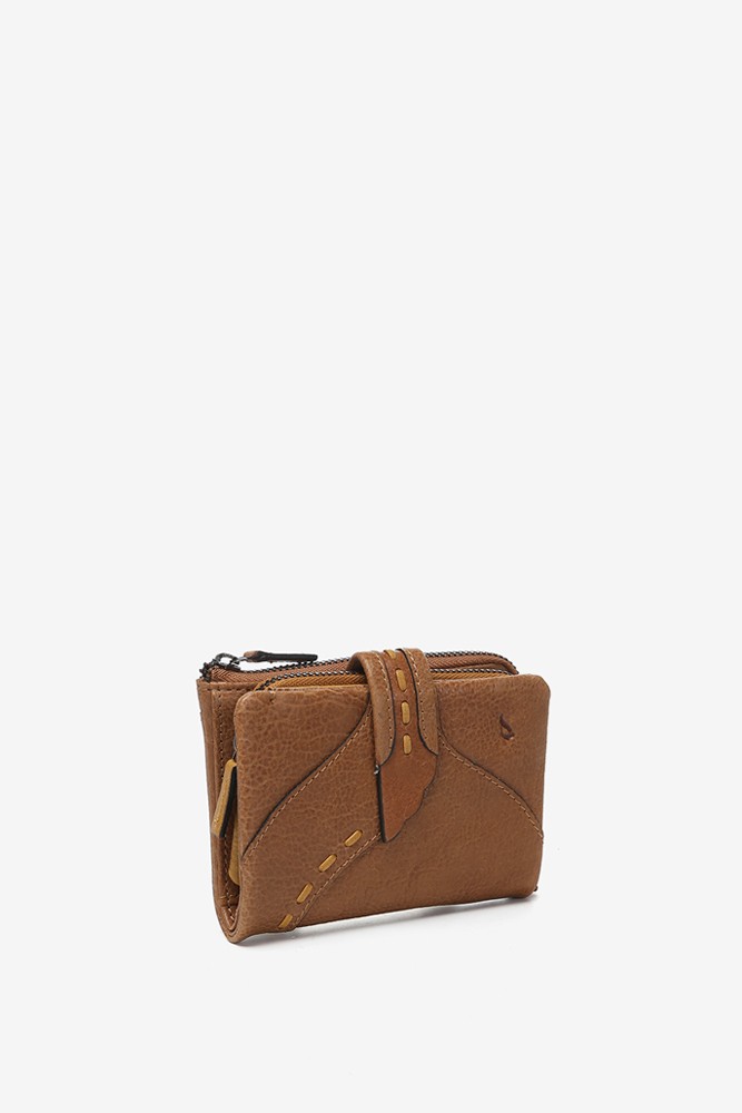 Abbacino Cartera pequeña en piel cognac