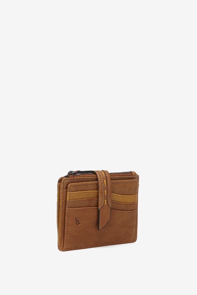 Abbacino Tarjetero en piel cognac