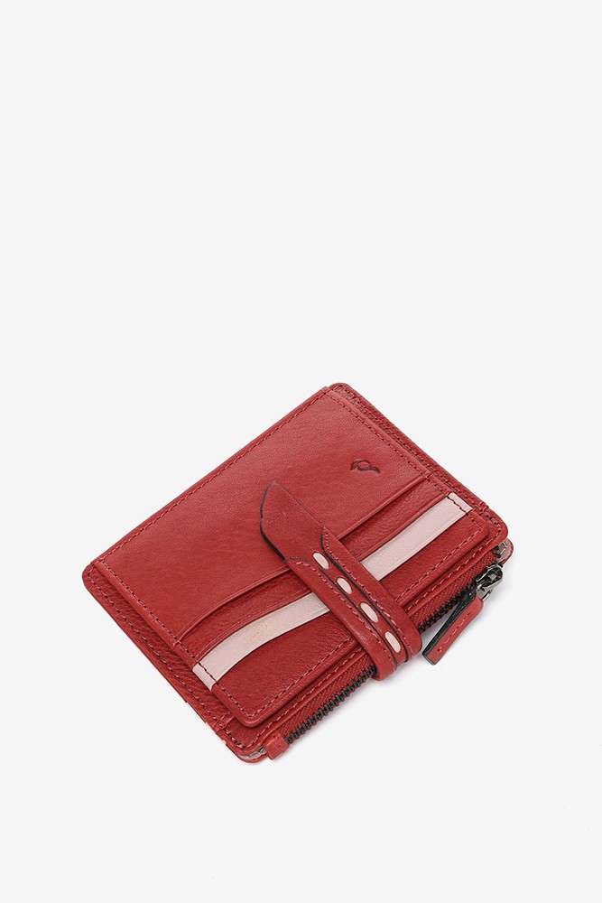 Abbacino Tarjetero en piel roja Grandes descuentos