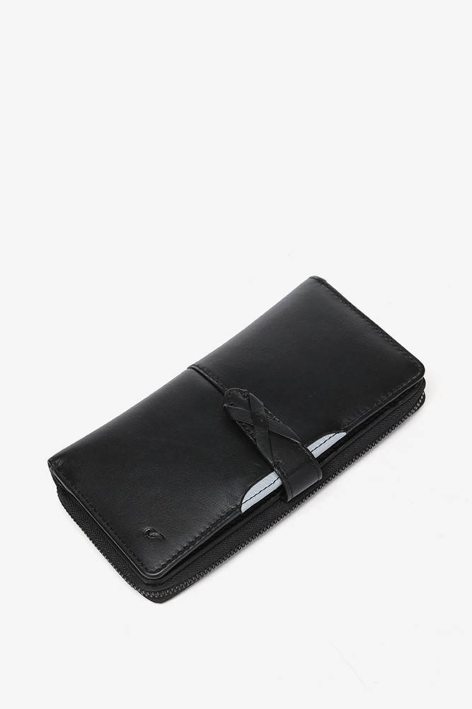 Abbacino Cartera grande en piel negra Liquidación