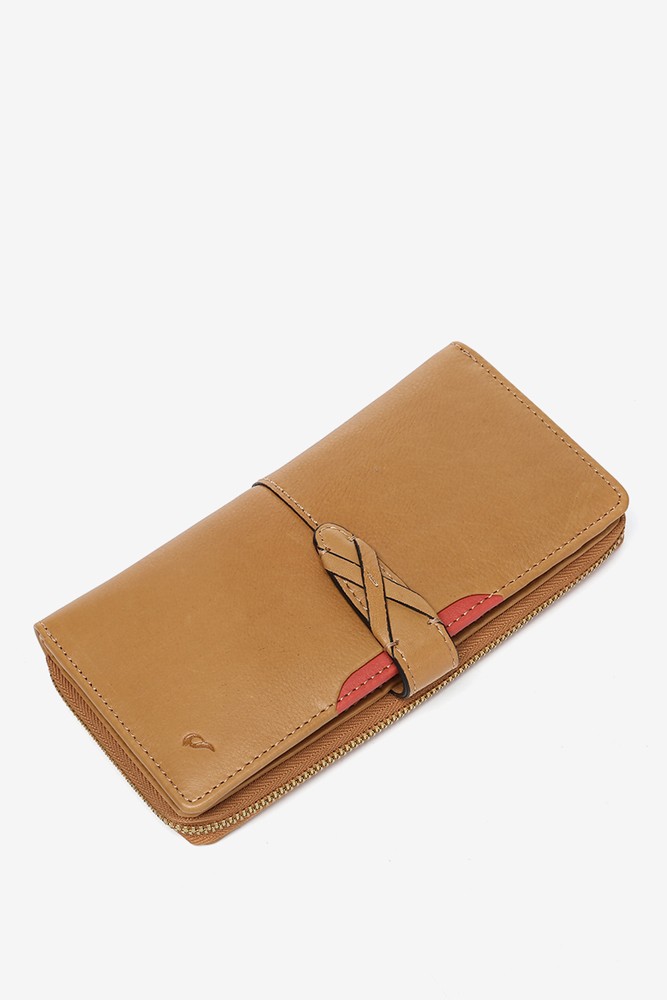 Abbacino Cartera grande en piel cognac Envío internacional gratuito