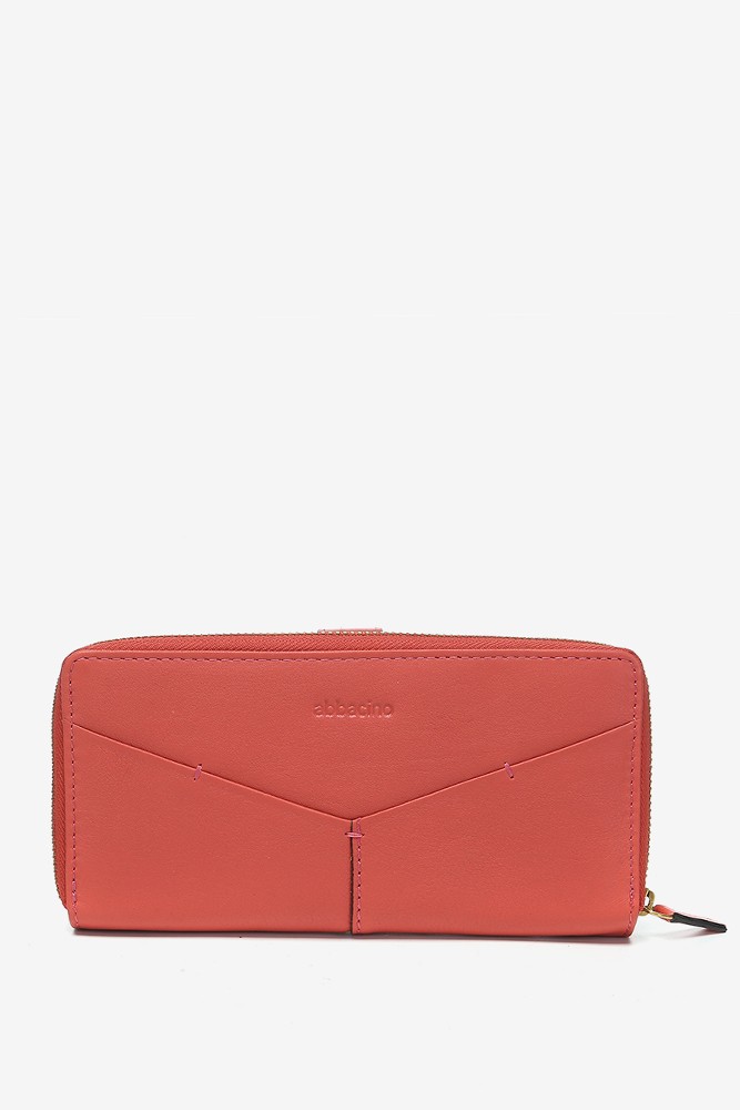 Abbacino Cartera grande en piel coral Tienda de fábrica