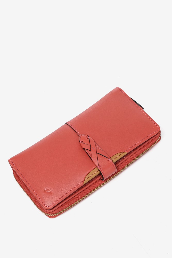 Abbacino Cartera grande en piel coral Tienda de fábrica