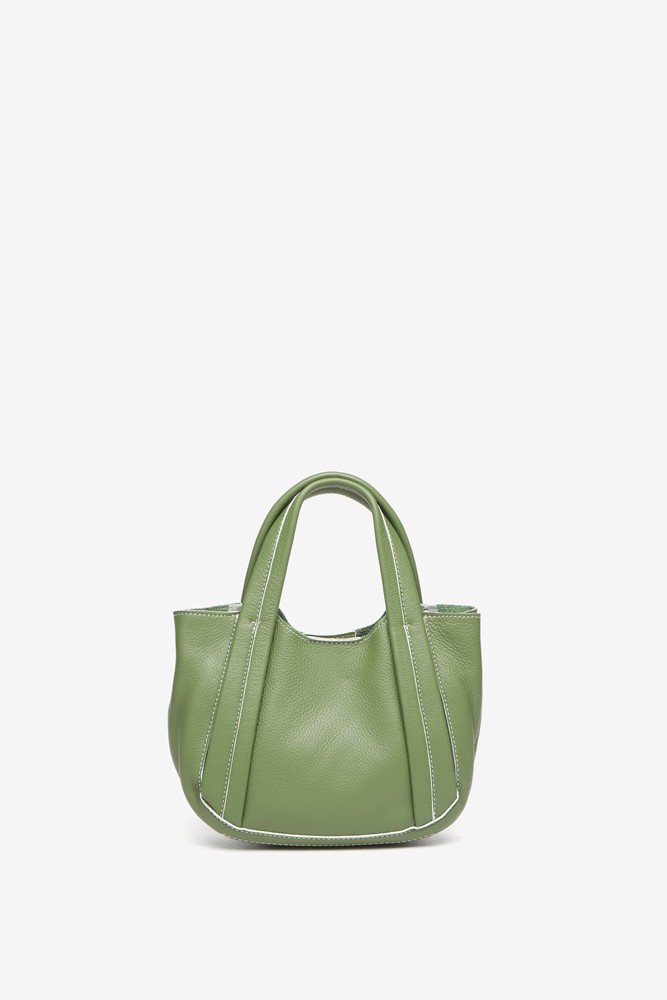 Abbacino Bolso de mano pequeño de piel en verde Descuentos del mes