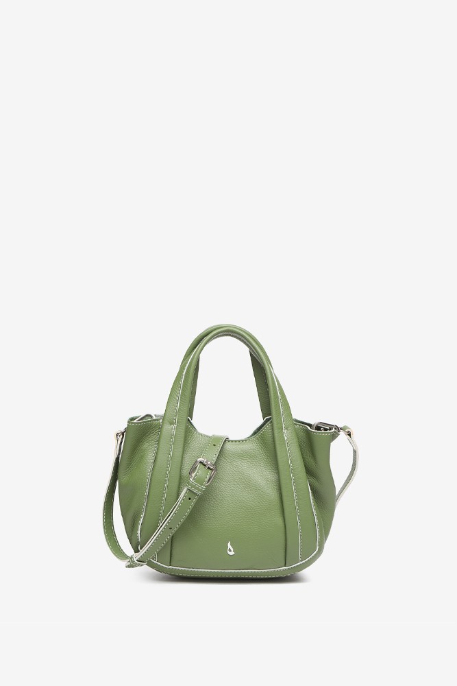 Abbacino Bolso de mano pequeño de piel en verde Descuentos del mes