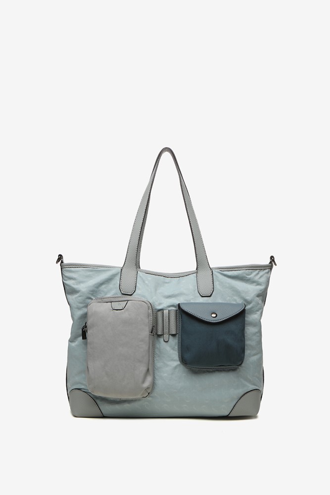 Abbacino Bolso shopper de mujer en nylon azul Ofertas de temporada