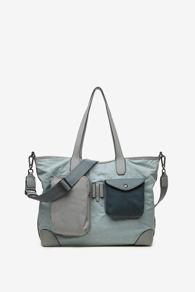 Abbacino Bolso shopper de mujer en nylon azul Ofertas de temporada