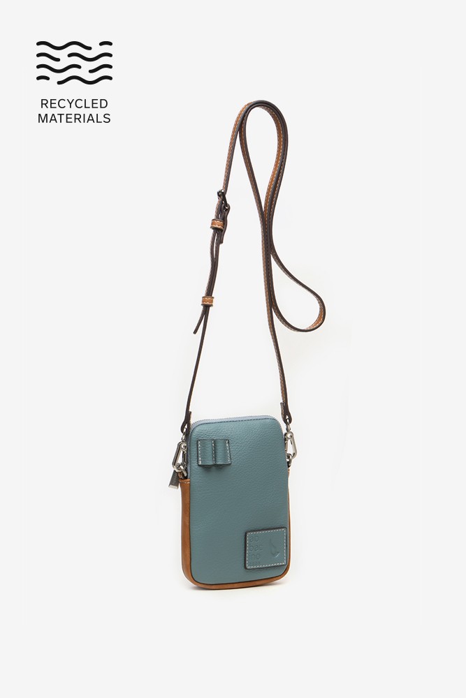 Abbacino Bolso para el móvil en materiales reciclados azul