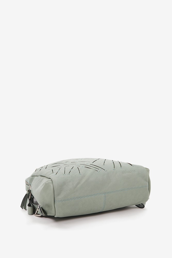 Abbacino Mochila de mujer en piel troquelada verde Precio ultrabajo