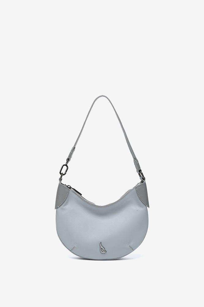 Abbacino Bolso de hombro pequeño en piel gris 2025