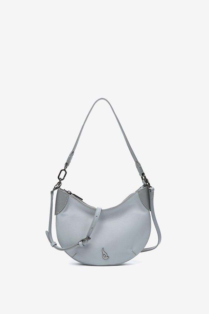 Abbacino Bolso de hombro pequeño en piel gris 2025